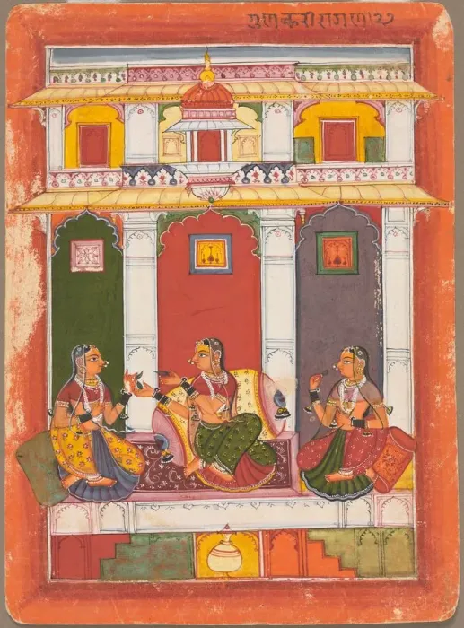 Framed Print : Gunakali Ragini, 1675-1725. Creator: Unknown Framed Print : Gunakali Ragini, 1675-1725. Creator: Unknown