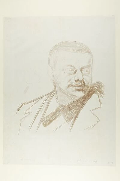 Gunnar Heiberg, 1896, printed after 1906. Creator: Edvard Munch