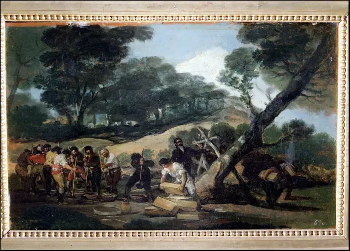 Framed Print : Gunpowder factory, oil on table Framed Print : Gunpowder factory, oil on table