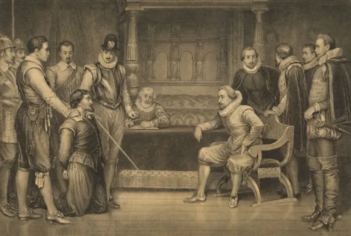 Framed Print : The Gunpowder Plot, 1886. Artist: CF Merckel Framed Print : The Gunpowder Plot, 1886. Artist: CF Merckel