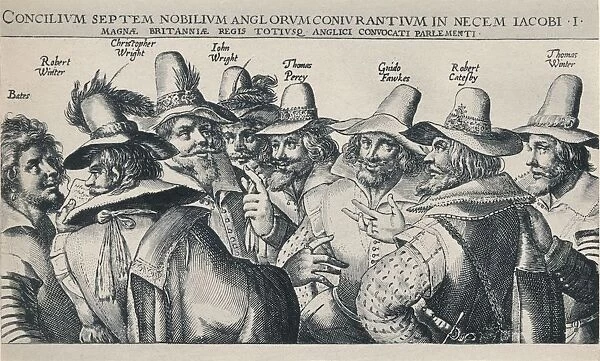 The Gunpowder Plot Conspirators, 1605, (1904). Artist: Crispijn de Passe I