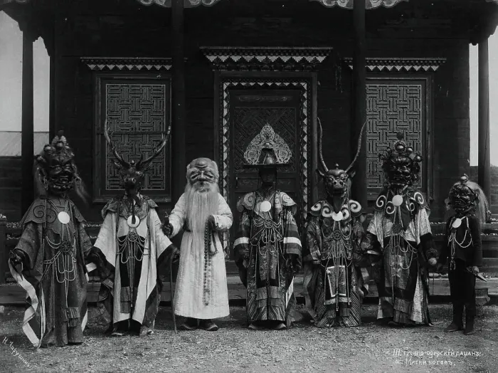 Framed Print : Gusinoozersky datsan. Masks of gods, early 19th century. Creator: Nikolai Apollonovich Charushin Framed Print : Gusinoozersky datsan. Masks of gods, early 19th century. Creator: Nikolai Apollonovich Charushin