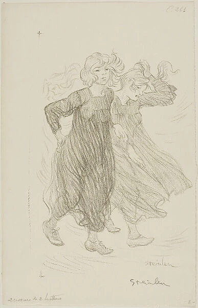 Gust of wind, 1859. Creator: Theophile Alexandre Steinlen