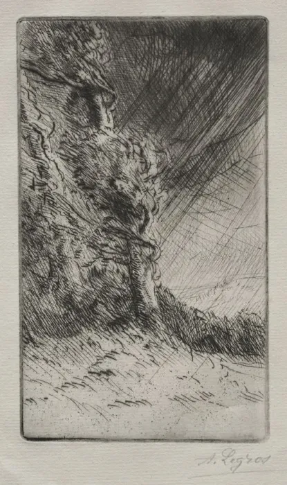 Framed Print : A Gust of Wind. Creator: Alphonse Legros (French, 1837-1911) Framed Print : A Gust of Wind. Creator: Alphonse Legros (French, 1837-1911)