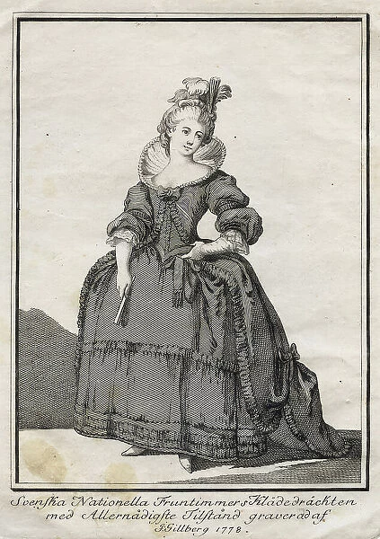 Gustaf III's national costume, 1778. Creator: Jacob Gillberg