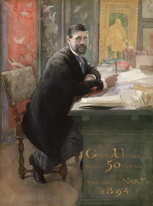 Framed Print : Gustaf Upmark, director of the Nationalmuseum, 1894. Creator: Carl Larsson Framed Print : Gustaf Upmark, director of the Nationalmuseum, 1894. Creator: Carl Larsson