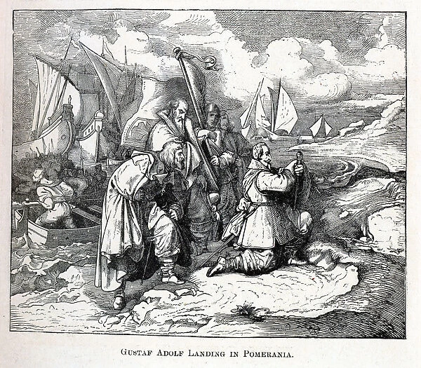 Gustav Adolf Landing in Pomerania, 1882. Artist: Anonymous