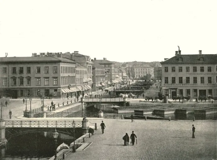 Framed Print : Gustav Adolfs torg and Ostra Hamngatan, Gothenburg, Sweden, 1895. Creator: Unknown Framed Print : Gustav Adolfs torg and Ostra Hamngatan, Gothenburg, Sweden, 1895. Creator: Unknown