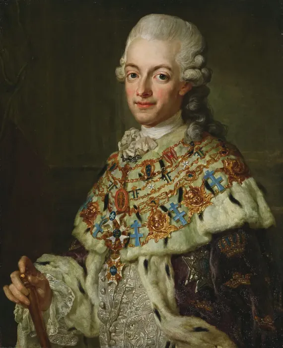 Framed Print : Gustav III, 1746-1792, between c.1773 and c.1774. Creator: Lorens Pasch the Younger Framed Print : Gustav III, 1746-1792, between c.1773 and c.1774. Creator: Lorens Pasch the Younger