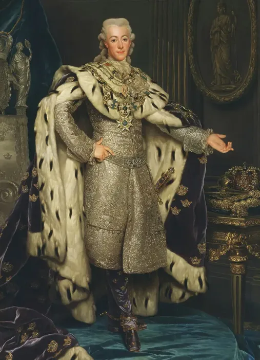 Framed Print : Gustav III, 1746-1792, King of Sweden, 1777. Creator: Alexander Roslin Framed Print : Gustav III, 1746-1792, King of Sweden, 1777. Creator: Alexander Roslin