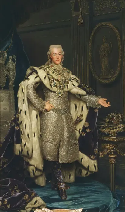 Framed Print : Gustav III, 1746-1792, King of Sweden, 1777. Creator: Alexander Roslin Framed Print : Gustav III, 1746-1792, King of Sweden, 1777. Creator: Alexander Roslin