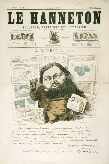 Framed Print : Gustave Courbet, French painter, 1867. Artist: Leonce Justin Alexandre Petit Framed Print : Gustave Courbet, French painter, 1867. Artist: Leonce Justin Alexandre Petit