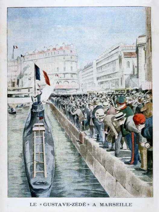 Framed Print : The Gustave-Zede arrives in Marseilles, 1901 Framed Print : The Gustave-Zede arrives in Marseilles, 1901
