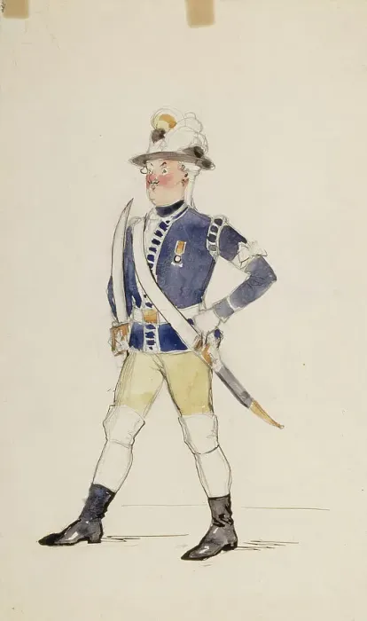 Framed Print : Gustavian soldier, c1890s. Creator: Albert Edelfelt