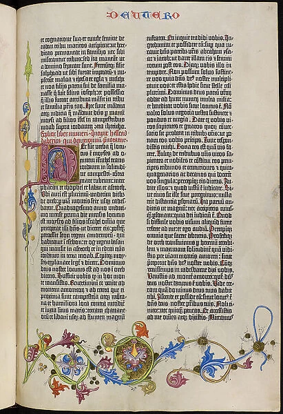 The Gutenberg Bible, 1455. Creator: Unknown artist