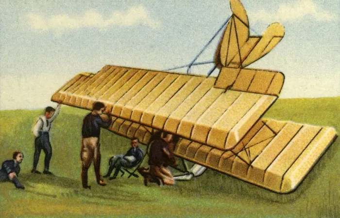 Framed Print : Gutermuths glider, 1912, (1932). Creator: Unknown Framed Print : Gutermuths glider, 1912, (1932). Creator: Unknown
