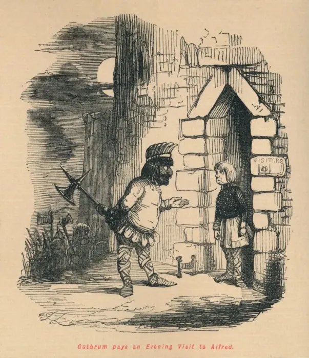 Framed Print : Guthrum pays an Evening Visit to Alfred, c1860, (c1860). Artist: John Leech Framed Print : Guthrum pays an Evening Visit to Alfred, c1860, (c1860). Artist: John Leech