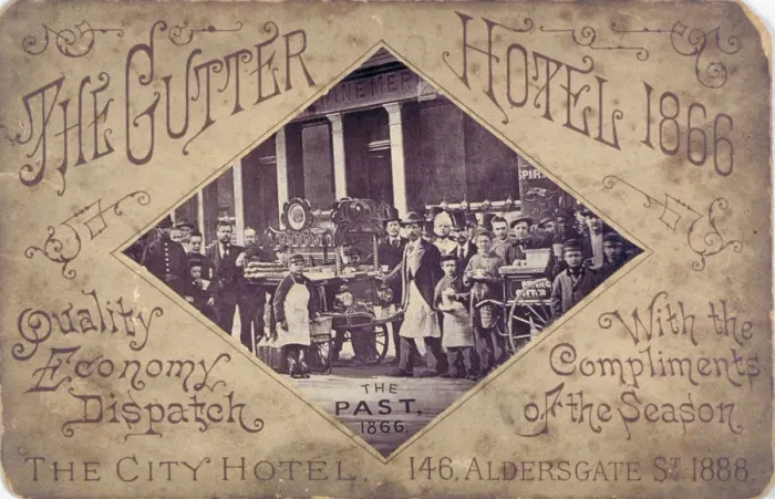 Framed Print : The Gutter Hotel, Aldersgate Street, City of London, 1866