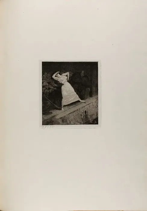 Framed Print : Into the Gutter!, plate ten from A Life, 1884. Creator: Max Klinger Framed Print : Into the Gutter!, plate ten from A Life, 1884. Creator: Max Klinger