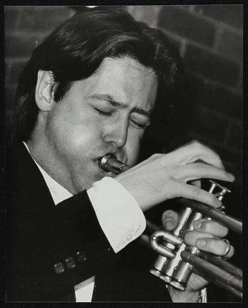 Guy Barker playing the trumpet at The Fairway, Welwyn Garden City, Hertfordshire, 3 November 1991