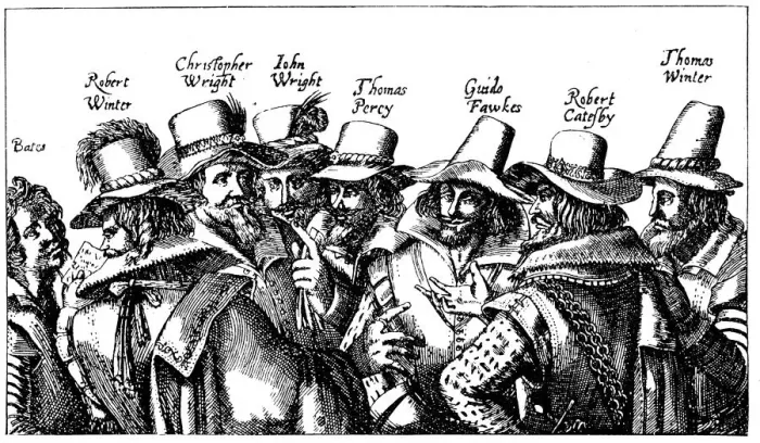 Framed Print : Guy Fawkes and the Gunpowder Plotters, 1605 Framed Print : Guy Fawkes and the Gunpowder Plotters, 1605
