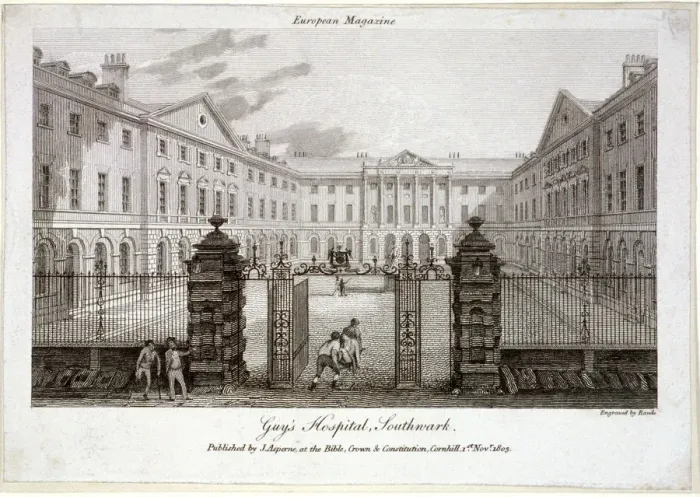 Framed Print : Guys Hospital, Southwark, London, 1803. Artist: Samuel Rawle Framed Print : Guys Hospital, Southwark, London, 1803. Artist: Samuel Rawle