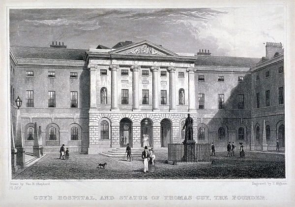 Guys Hospital, Southwark, London, c1825. Artist: Thomas Higham