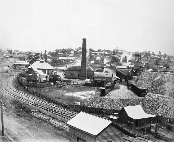 Framed Print : Gympie Phoenix Prospector mine, 1894. Creator: Poul C Poulsen Framed Print : Gympie Phoenix Prospector mine, 1894. Creator: Poul C Poulsen