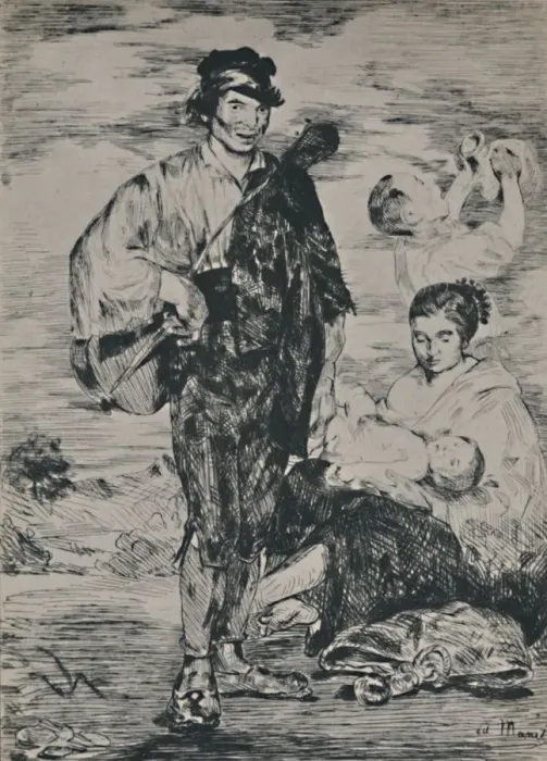 Framed Print : The Gypsies, 1862, (1946). Artist: Edouard Manet Framed Print : The Gypsies, 1862, (1946). Artist: Edouard Manet