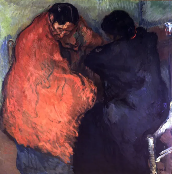 Framed Print : The two Gypsies, 1903, oil by Isidre Nonell Framed Print : The two Gypsies, 1903, oil by Isidre Nonell