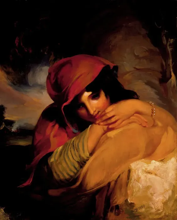 Framed Print : The Gypsy Girl, 1839. Creator: Thomas Sully Framed Print : The Gypsy Girl, 1839. Creator: Thomas Sully