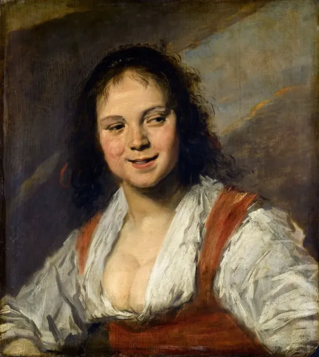 Framed Print : Gypsy Girl (La Bohemienne). Artist: Hals, Frans I (1581-1666) Framed Print : Gypsy Girl (La Bohemienne). Artist: Hals, Frans I (1581-1666)