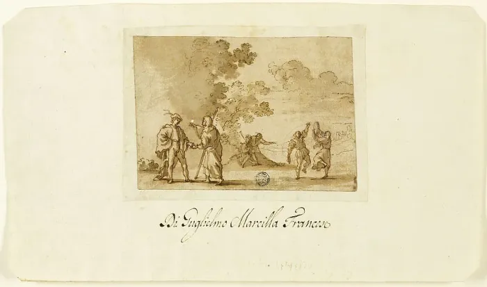 Framed Print : Gypsy Women and Young Men in Landscape, n.d Framed Print : Gypsy Women and Young Men in Landscape, n.d