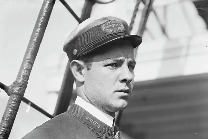 Framed Print : H. Benson - Wireless operator on Merida, between c1910 and c1915. Creator: Bain News Service Framed Print : H. Benson - Wireless operator on Merida, between c1910 and c1915. Creator: Bain News Service
