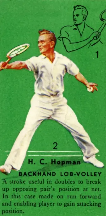 Framed Print : H. C. Hopman - Backhand Lob-Volley, c1935. Creator: Unknown Framed Print : H. C. Hopman - Backhand Lob-Volley, c1935. Creator: Unknown