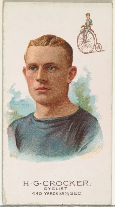Framed Print : H. G. Crocker, Cyclist, from Worlds Champions, Series 2 (N29) for Allen & Framed Print : H. G. Crocker, Cyclist, from Worlds Champions, Series 2 (N29) for Allen &