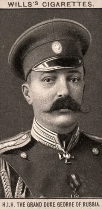Framed Print : H. I. H The Grand Duke George of Russia, 1908. Artist: WD & HO Wills Framed Print : H. I. H The Grand Duke George of Russia, 1908. Artist: WD & HO Wills