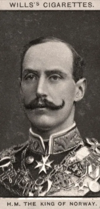 Framed Print : H. M The King of Norway, 1908. Artist: WD & HO Wills Framed Print : H. M The King of Norway, 1908. Artist: WD & HO Wills
