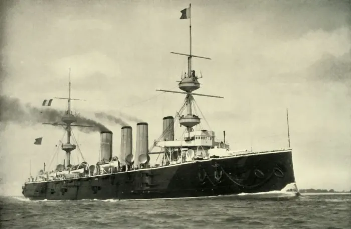 Framed Print : H. M. S. Powerful. 1900. Creator: Symonds Framed Print : H. M. S. Powerful. 1900. Creator: Symonds