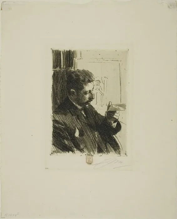 Framed Print : H. R. H. Prince Eugen of Sweden, 1891. Creator: Anders Leonard Zorn Framed Print : H. R. H. Prince Eugen of Sweden, 1891. Creator: Anders Leonard Zorn