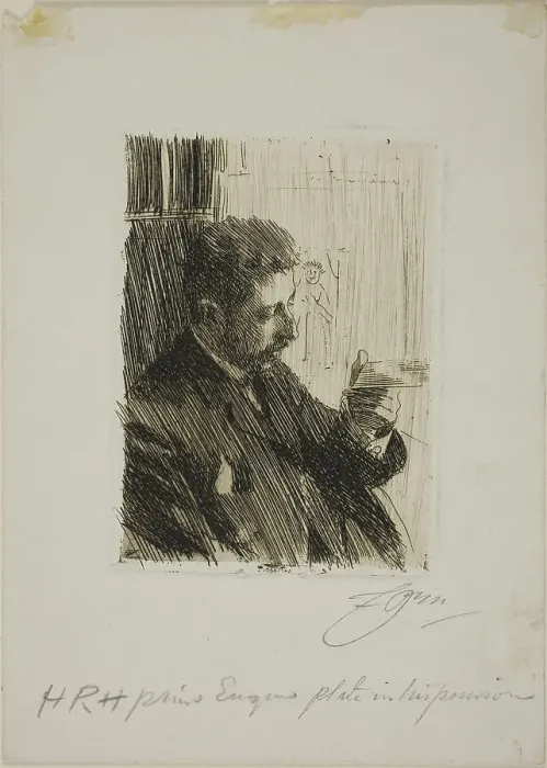 Framed Print : H. R. H. Prince Eugen of Sweden, 1891. Creator: Anders Leonard Zorn Framed Print : H. R. H. Prince Eugen of Sweden, 1891. Creator: Anders Leonard Zorn