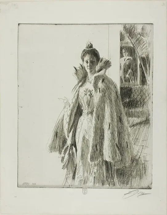 Framed Print : H. R. H. Princess Ingeborg of Sweden I, 1900. Creator: Anders Leonard Zorn Framed Print : H. R. H. Princess Ingeborg of Sweden I, 1900. Creator: Anders Leonard Zorn