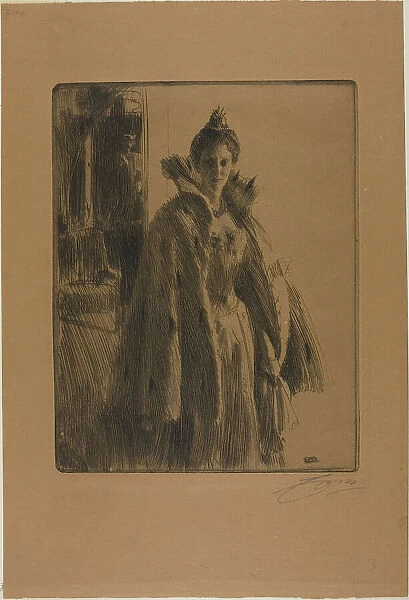 H. R. H. Princess Ingeborg of Sweden II, 1900. Creator: Anders Leonard Zorn