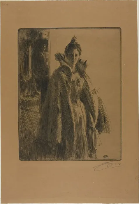 Framed Print : H. R. H. Princess Ingeborg of Sweden II, 1900. Creator: Anders Leonard Zorn Framed Print : H. R. H. Princess Ingeborg of Sweden II, 1900. Creator: Anders Leonard Zorn