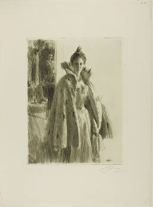 Framed Print : H. R. H. Princess Ingeborg of Sweden II, 1900. Creator: Anders Leonard Zorn Framed Print : H. R. H. Princess Ingeborg of Sweden II, 1900. Creator: Anders Leonard Zorn