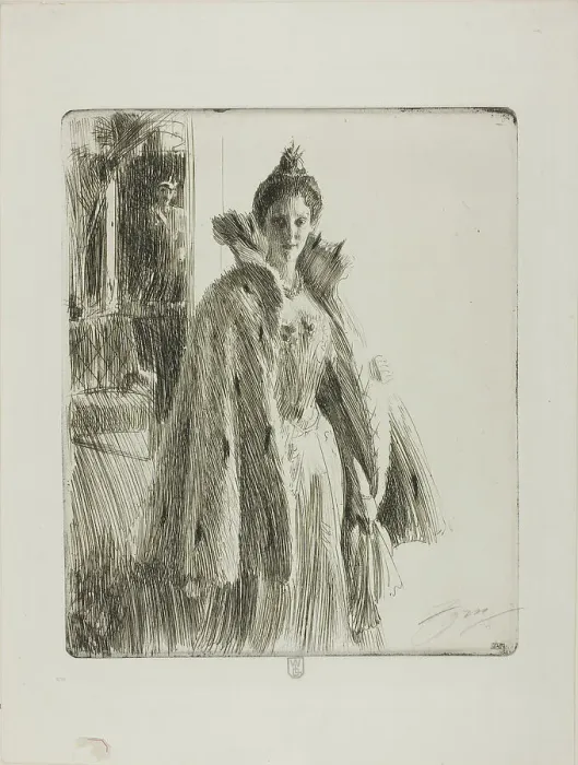Framed Print : H. R. H. Princess Ingeborg of Sweden II, 1900. Creator: Anders Leonard Zorn Framed Print : H. R. H. Princess Ingeborg of Sweden II, 1900. Creator: Anders Leonard Zorn