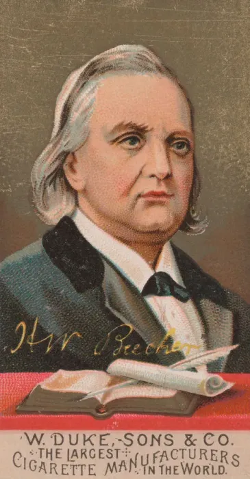 Framed Print : H. W. Beecher, from the series Great Americans (N76) for Duke brand cigarettes, 1888 Framed Print : H. W. Beecher, from the series Great Americans (N76) for Duke brand cigarettes, 1888