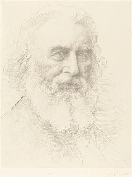 H. W. Longfellow, 2nd plate. Creator: Alphonse Legros