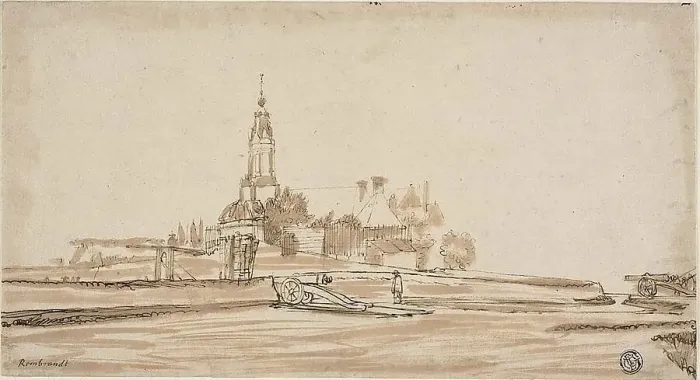 Framed Print : Haarlem Gate at Amsterdam, 1650 / 70. Creator: Johannes Ruisscher Framed Print : Haarlem Gate at Amsterdam, 1650 / 70. Creator: Johannes Ruisscher