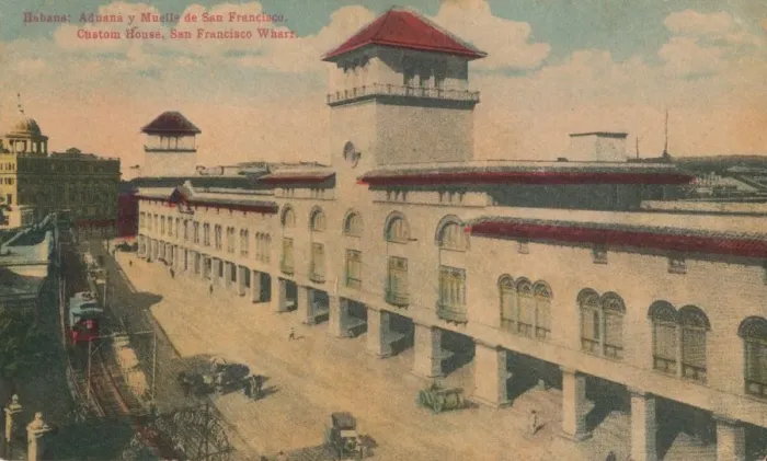 Framed Print : Habana: Aduana y Muelle de San Francisco. Custom House, San Francisco Wharf, Cuba, c1910 Framed Print : Habana: Aduana y Muelle de San Francisco. Custom House, San Francisco Wharf, Cuba, c1910